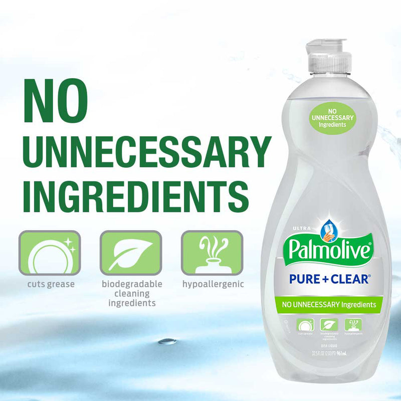 Palmolive Ultra Dish Liquid, Pure + Clear, 32.5 Fluid Ounces, 2 Pack