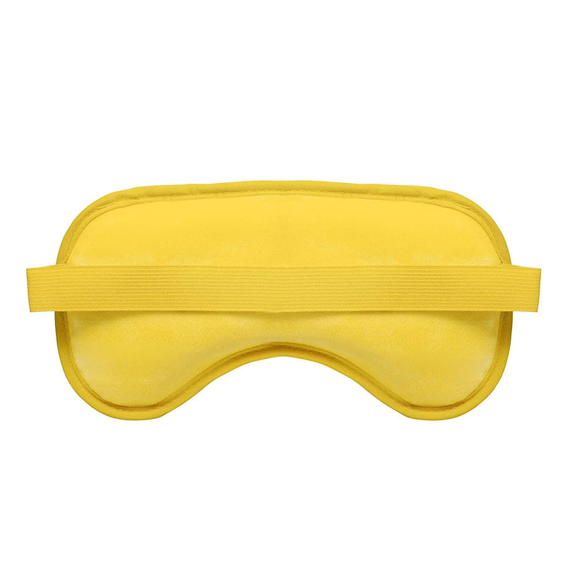 Eye See Plush Gel Eye Mask for Puffy Eyes, Yellow - Cold Eye mask to Treat Dark Circles, Sinuses, Dry Eyes, and for Allergy Relief - Microwave Safe for Heat Therapy