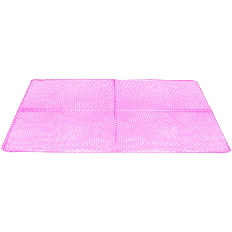 Baumster Large Cooling Pet Mat, 38" x 32", Pink - Self Cooling Mat for Dogs and Cats - For Beds, Crates, Kennels and More