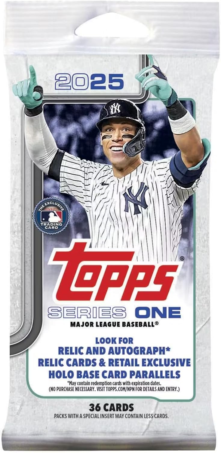 2025 Topps Series 1 Baseball Trading Card MLB Jumbo Fat Pack - 36 Cards - 3 Pack