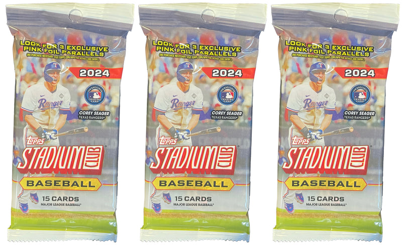 Topps 2024 Baseball Cards - Stadium Club Series - 3 Fat Packs