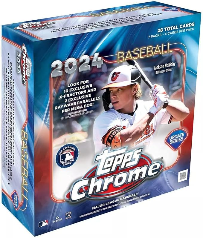 Topps 2024 Chrome Update Series Baseball Cards - 7 Packs, 4 Cards Each (28 Cards Total)