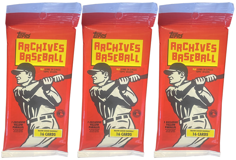 2024 Topps Archives Baseball Fat Pack - 16 Cards Each - 3 Packs