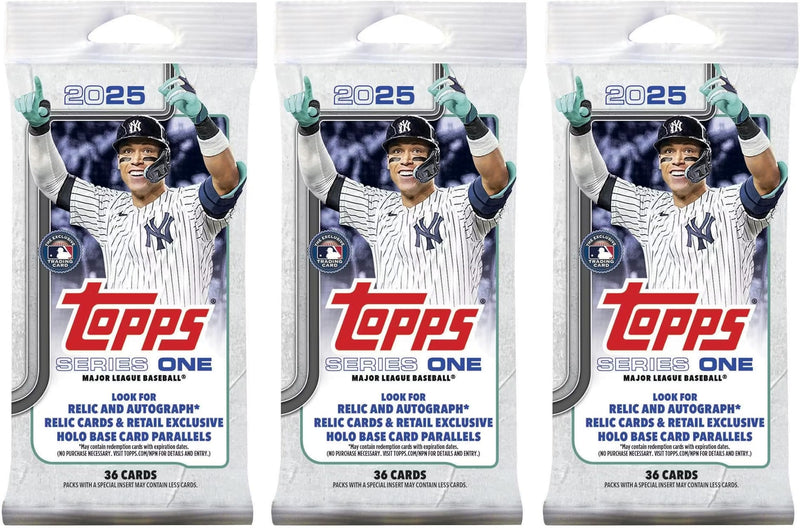 2025 Topps Series 1 Baseball Trading Card MLB Jumbo Fat Pack - 36 Cards - 3 Pack