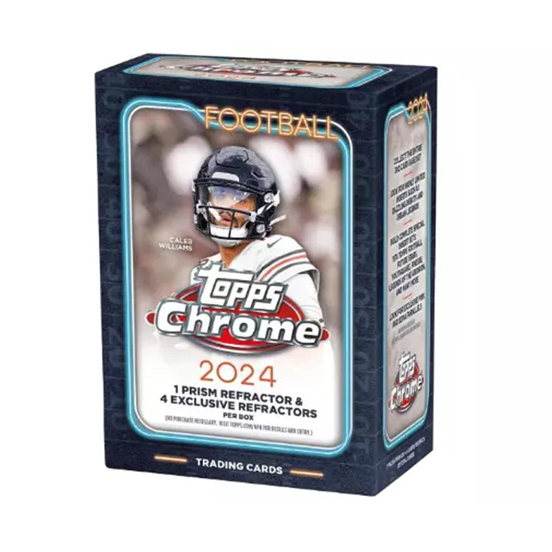 2024 Topps Chrome Football Blaster Box - 28 Cards Total