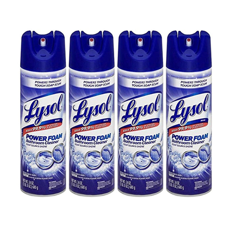 Lysol Bathroom Cleaner Aerosol Spray, Island Breeze Scent, 24oz, 4 Pack