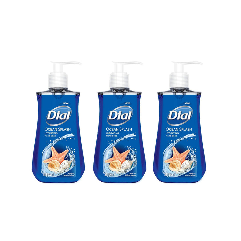 Dial Liquid Hand Soap, Ocean Splash, 7.5 Oz, 3 Pack