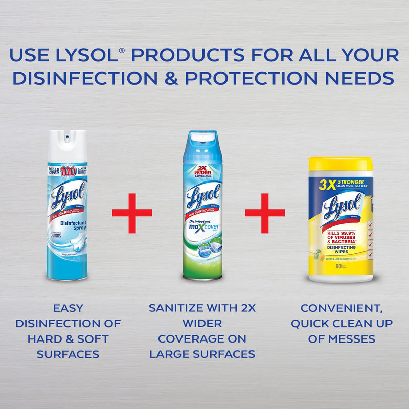 Lysol 3X Stronger Disinfecting Surface Wipes, Citrus Scent, 80 Wipes, 6 Pack