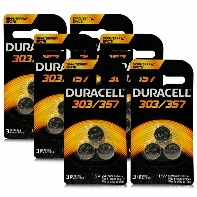 Duracell Silver Oxide Button Watch Battery 303/357 3 Ct