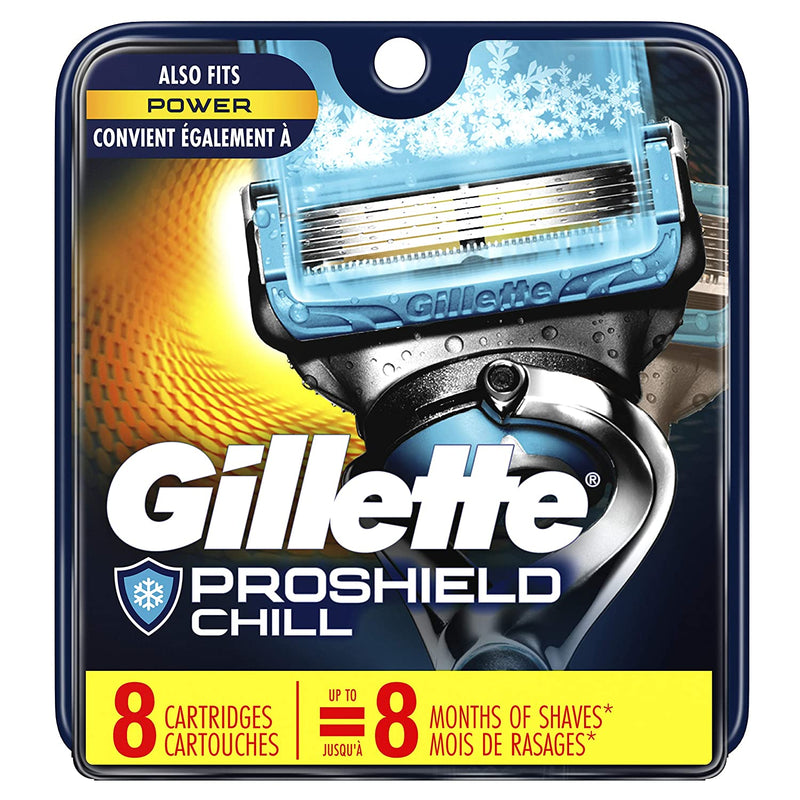 Gillette ProGlide Chill Men’s Razor Blades, 8 Blade Refills