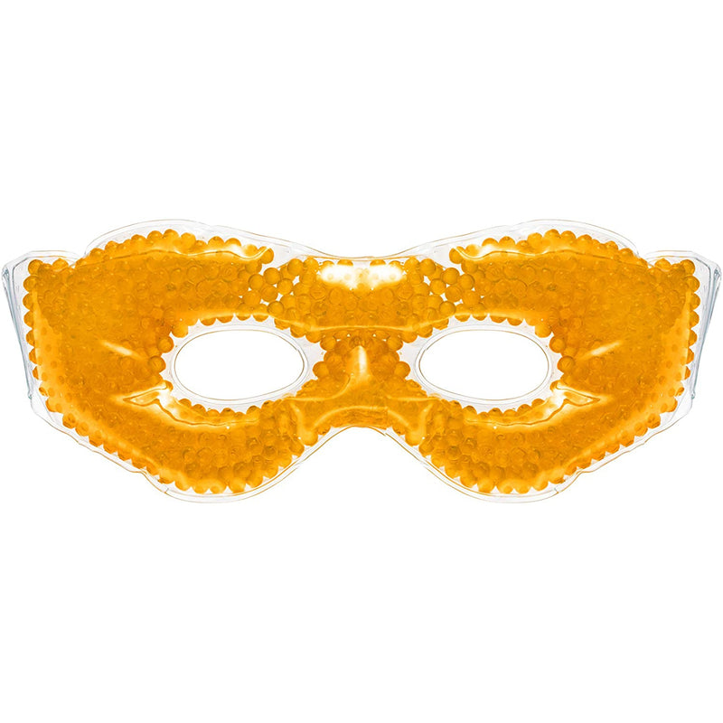 Eye See Gel Eye Mask, Orange - Cold Compress Ice Pack with Gel Beads - Microwave Safe for Heat Therapy - Great for Puffy Eyes, Dark Circles, Dry Eyes, Soothing Headaches