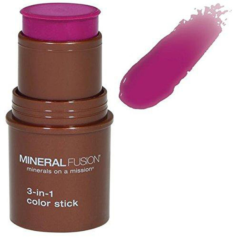 Mineral Fusion 3-in-1 Color Stick, Berry Glow .18 Ounce