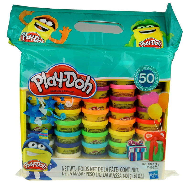 Play-Doh Modeling Compound Dough, Multi-Color 1 Oz Cans - 50 Count Pack