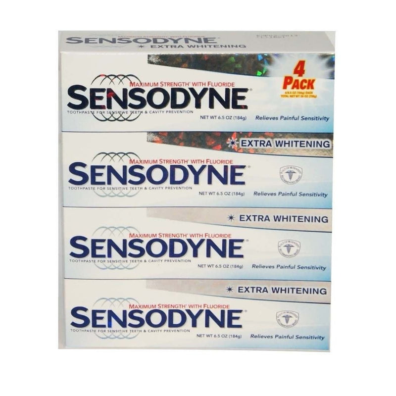 Sensodyne Extra Whitening Toothpaste, 6.5 oz, Pack of 4
