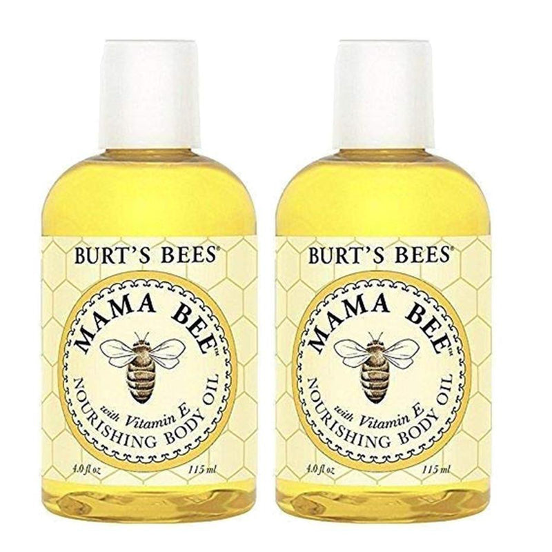 Burt's Bees Mama Bee Body Oil with Vitamin E, 4oz, 2 Pack
