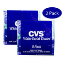 CVS 2-Ply White Facial Tissues (Sixteen 15ct Softpacks, Total 240 Tissues)