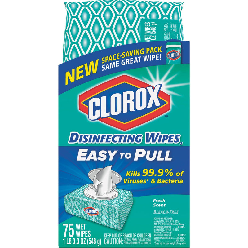 Clorox Disinfecting Wipes Flexpack, Fresh Scent, 3.3 Ounces, 75 Count, 2 Pack