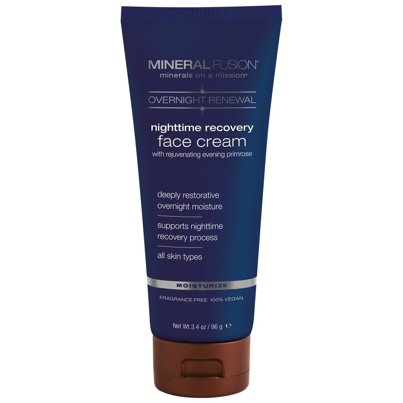 MINERAL FUSION Overnight Renewal Nighttime Recovery Face Cream, 3.4 Ounce