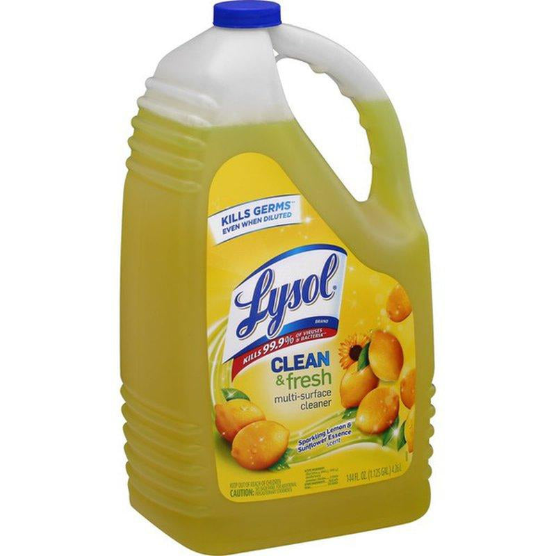 Lysol Clean & Fresh Multi-Surface Cleaner, Leamon & Sunflower, 144 Fluid Ounces