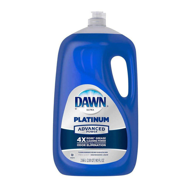 Dawn Ultra Platinum Power Dishwashing Liquid Soap, Refreshing Rain, 90 Ounce