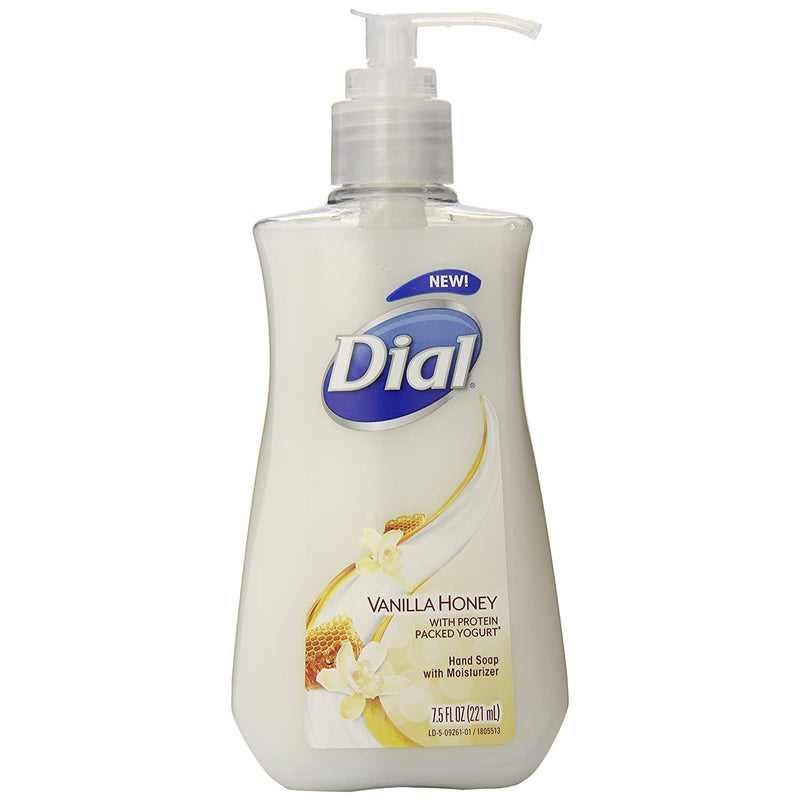 Dial Liquid Hand Soap, Vanilla Honey with Protein Packed Yogurt, 7.5 oz, 3 Pack
