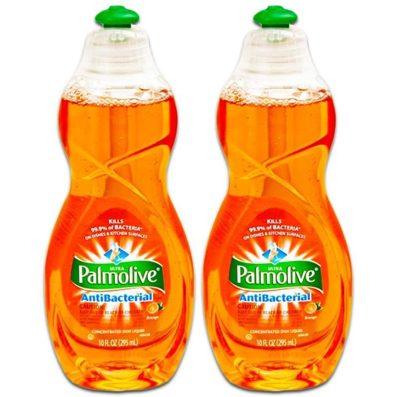 Palmolive Ultra Antibacterial Orange Dish Washing Liquid, 10 oz, 2 pack