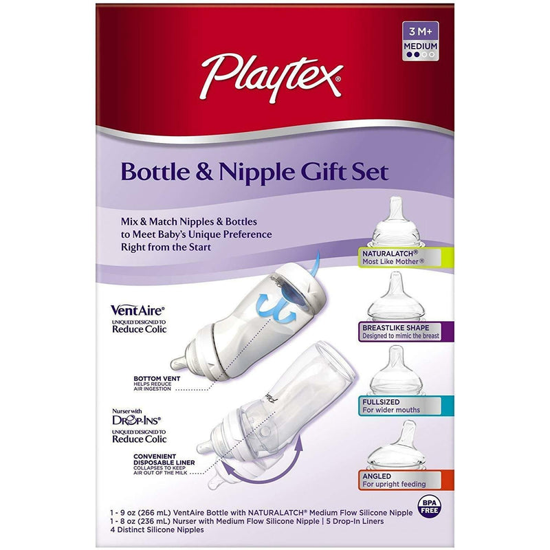 Playtex Bottle/Nipple Gift Kit, Medium Flow