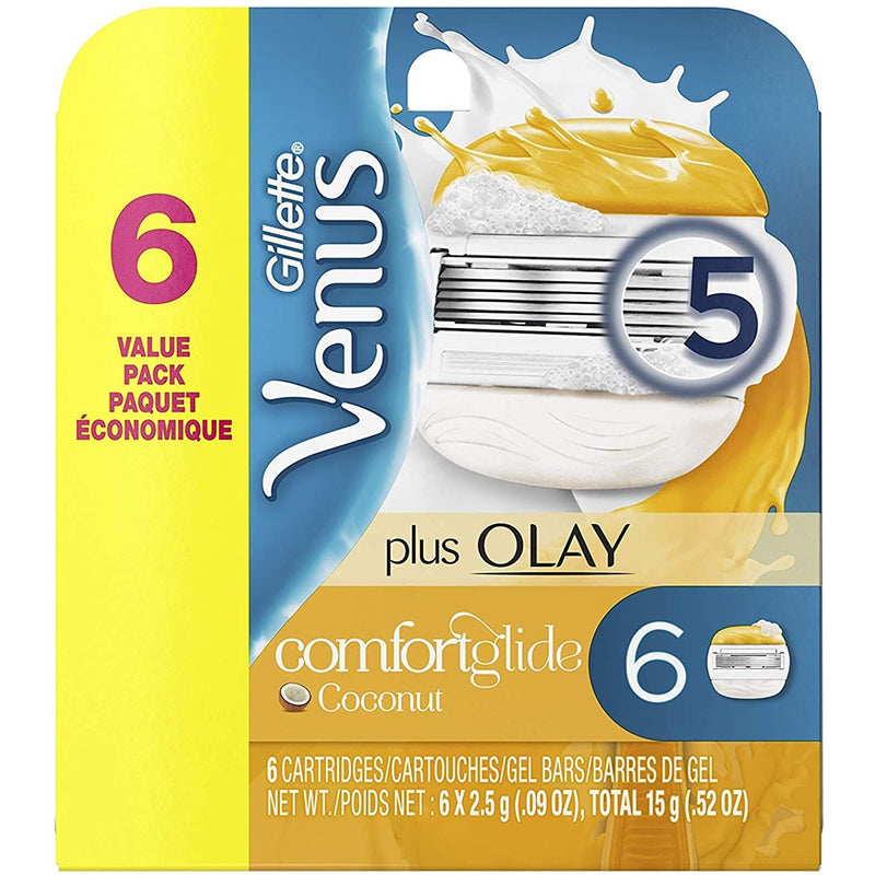 ComfortGlide Plus Olay Coconut Women's Razor Blades - 6 Refills (Packaging May Vary