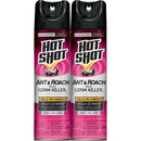 Hot Shot Ant & Roach Plus Germ Killer, Fresh Floral Scent Aerosol, 2 Pack of 17.5 Ounce Cans