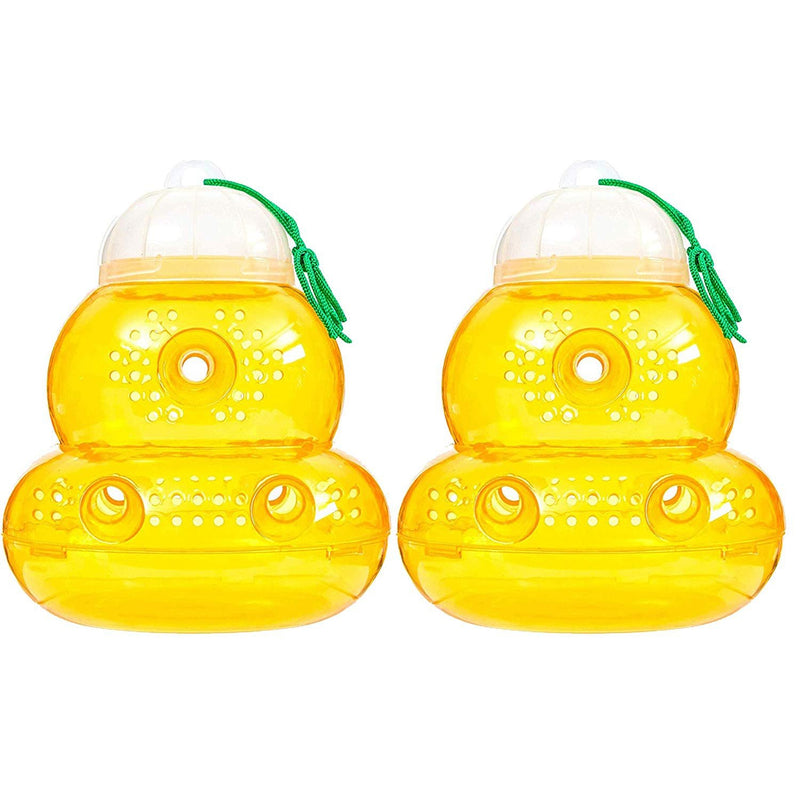 Baumster Wasp Trap Bee Traps Jar Hornet Trap Yellow Jacket Trap, Reusable Eco-Friendly Reusable, 2 Pack
