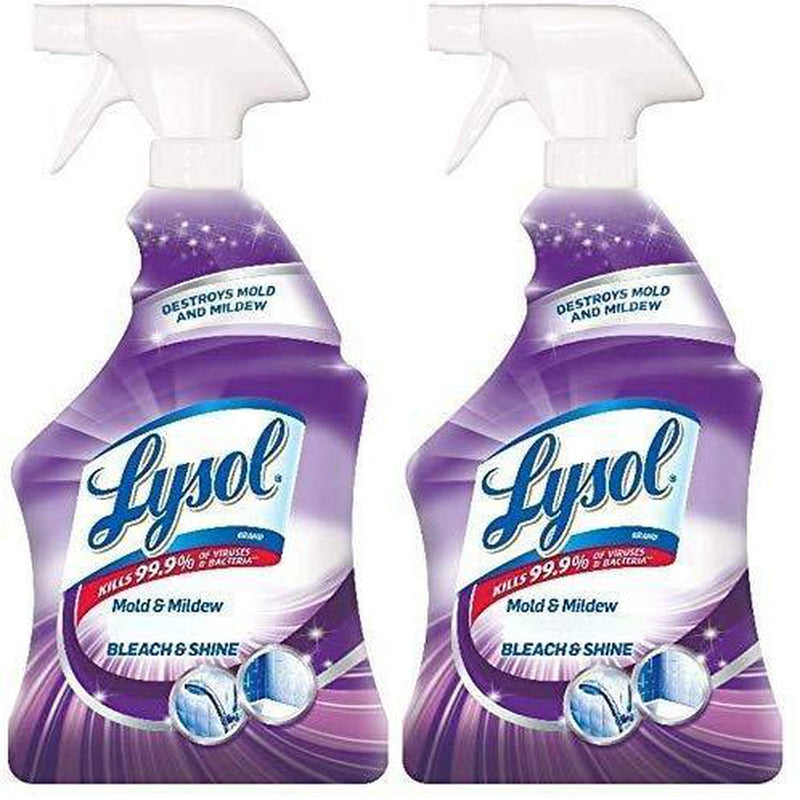 Lysol Mold & Mildew Foamer With Bleach, Bathroom Cleaner Spray, 32 oz, 2 Pack