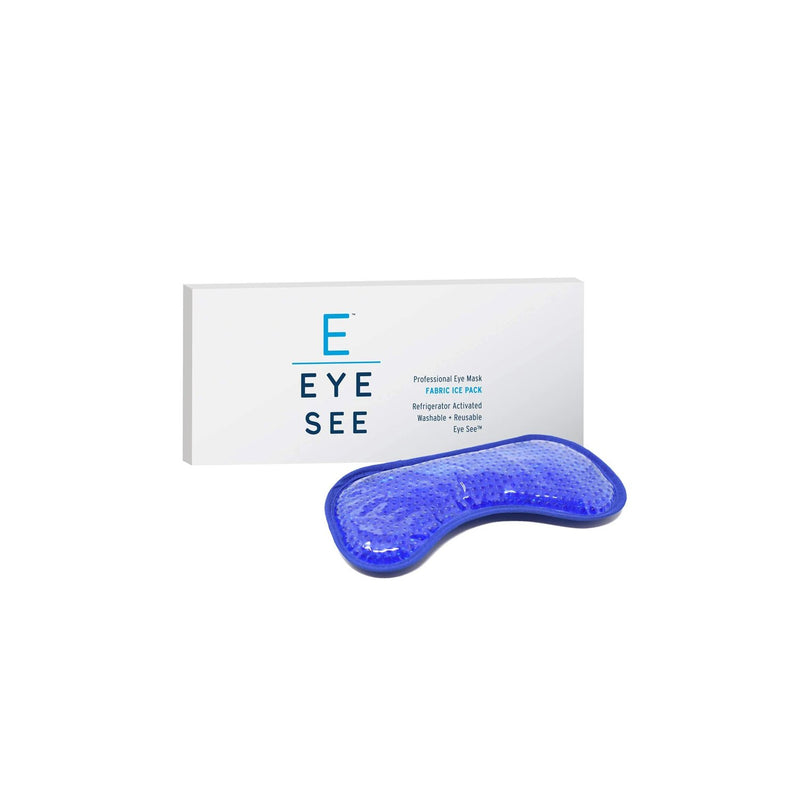 Eye See Cooling Gel Eye Mask for Puffy Eyes, Dark Circles and Allergy Relief - Blue Plush