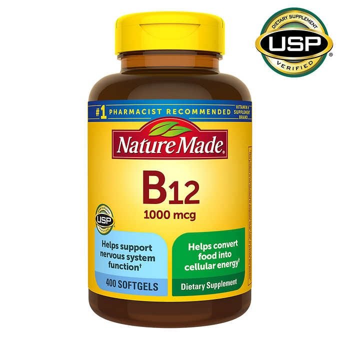 Nature Made Vitamin B-12 1000 mcg, 400 Softgels