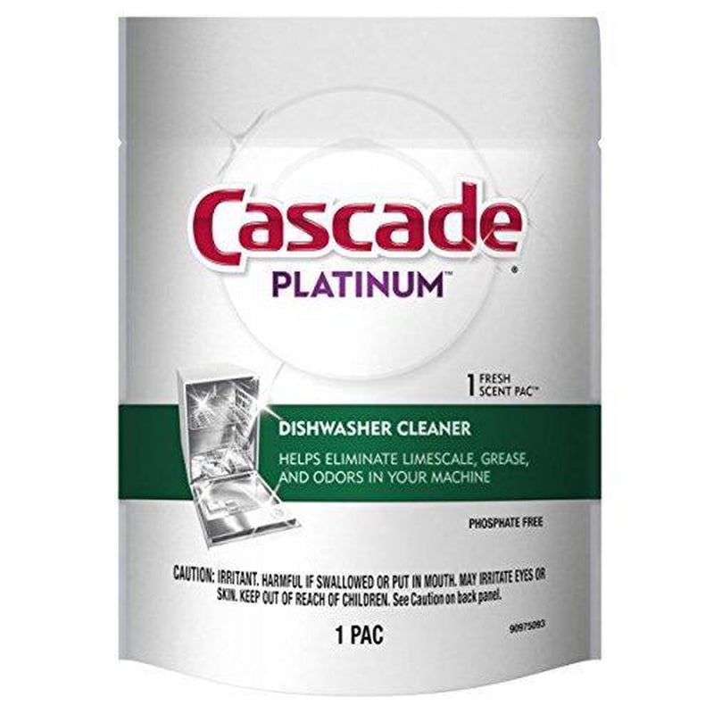 Cascade Platinum Dishwasher Cleaner Pods Fresh Scent, 1 Count (8 Pack)